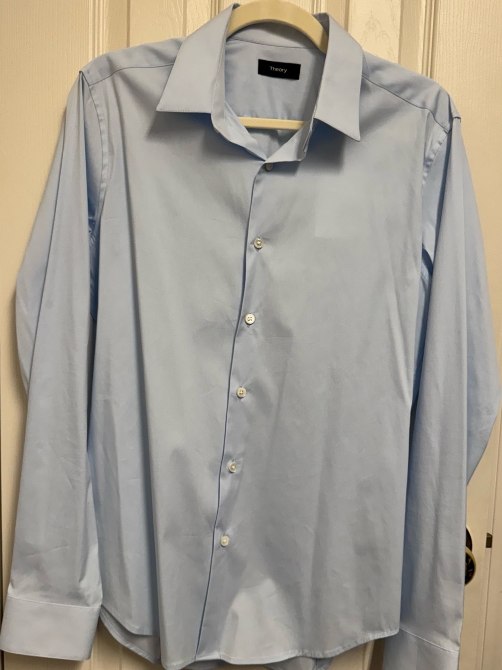 Theory Men's Light Blue Dress Shirt